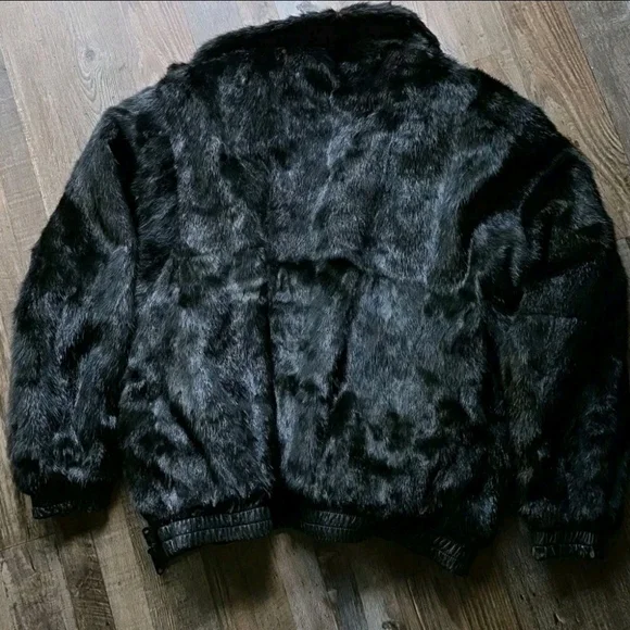 Men's Genuine Mink Bomber Coat Very High Quality Material And Craftsmanship - Picture 6 of 9